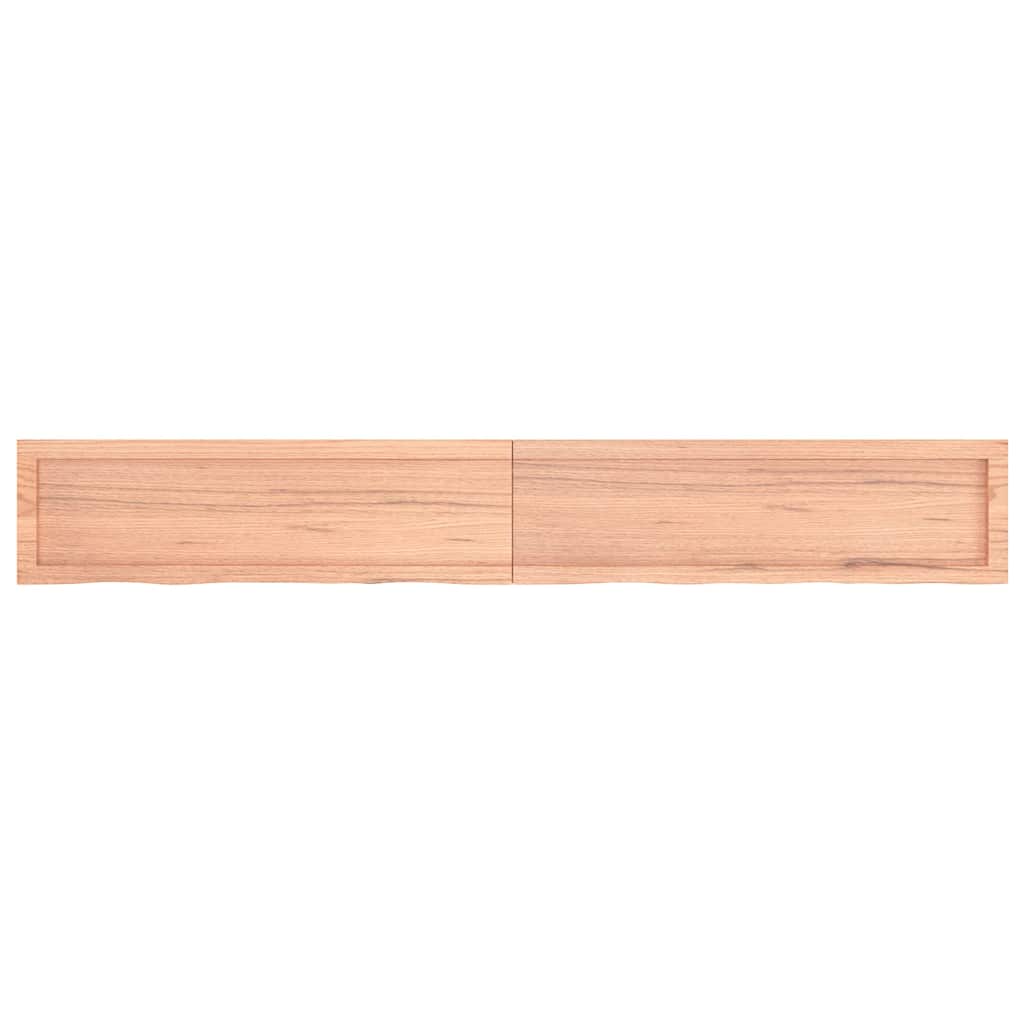 Piano Bagno Marrone 200x30x(2-4) cm Legno Massello Trattato 3156169