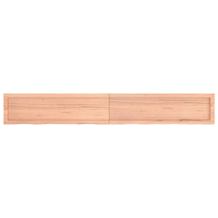 Piano Bagno Marrone 200x30x(2-4) cm Legno Massello Trattato 3156169