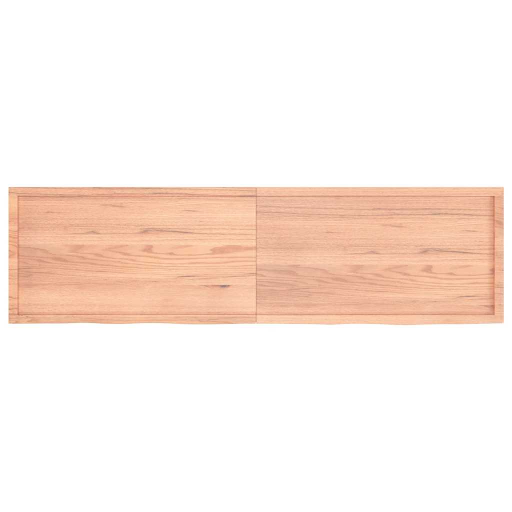 Piano Bagno Marrone 220x60x(2-4) cm Legno Massello Trattato 3156183