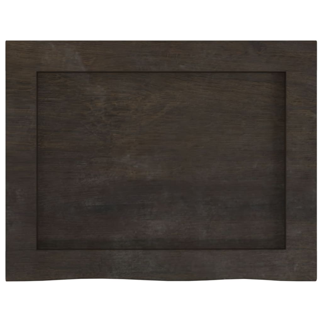 Piano Bagno Marrone Scuro 40x30x(2-6)cm Legno Massello Trattato 3156187