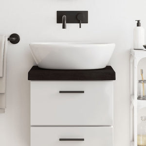 Piano Bagno Marrone Scuro 40x30x(2-6)cm Legno Massello Trattatocod mxl 126772