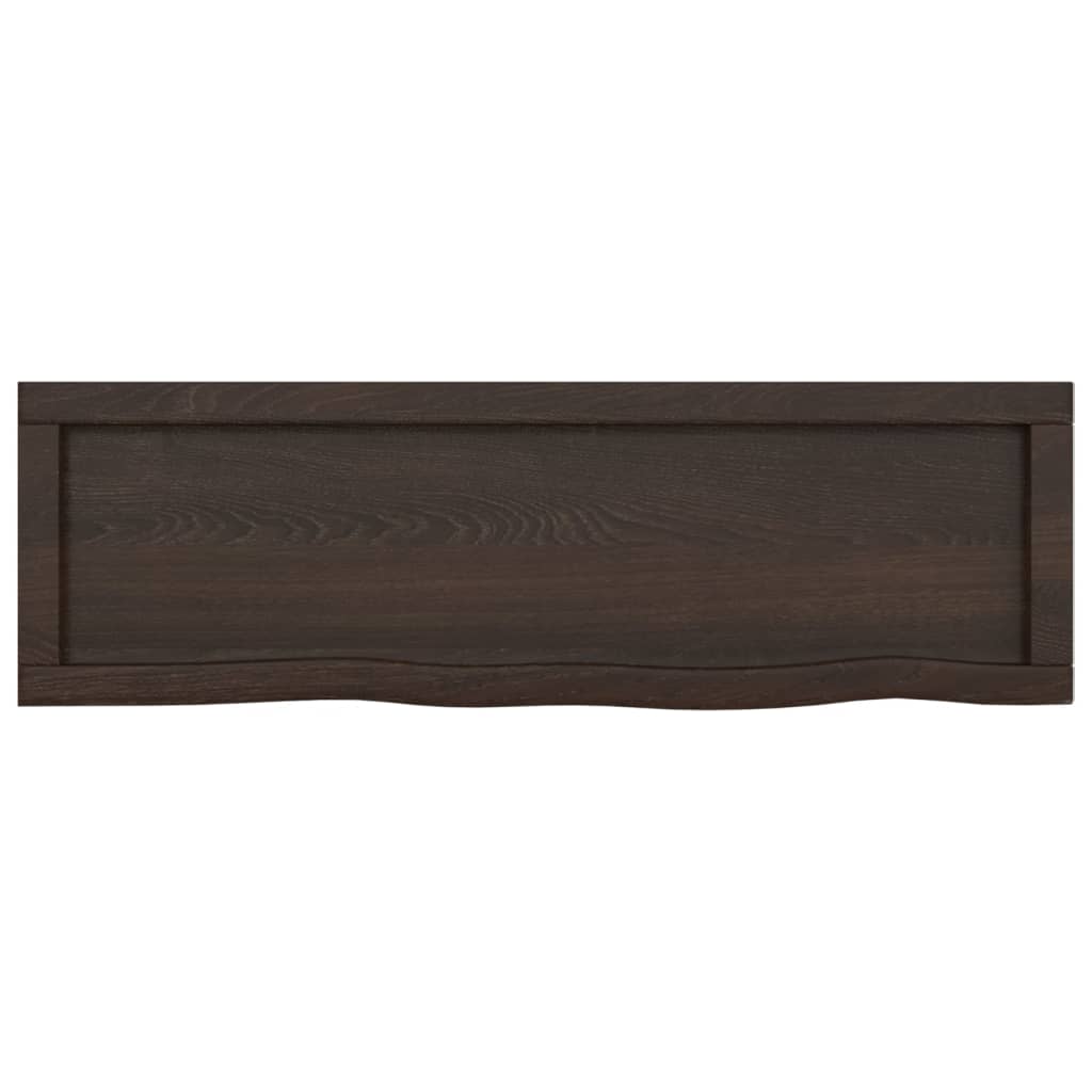 Piano Bagno Marrone Scuro 100x30x(2-4)cm Legno Trattato 3156222