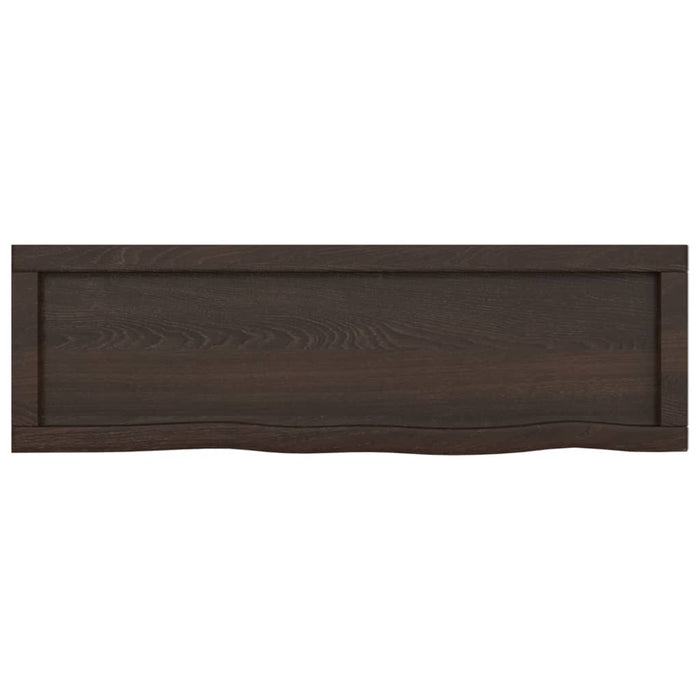 Piano Bagno Marrone Scuro 100x30x(2-4)cm Legno Trattato 3156222