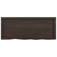 Piano Bagno Marrone Scuro 100x40x2cm Legno Massello Trattato 3156225