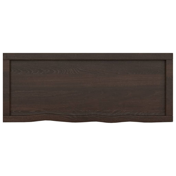 Piano Bagno Marrone Scuro 100x40x2cm Legno Massello Trattato 3156225