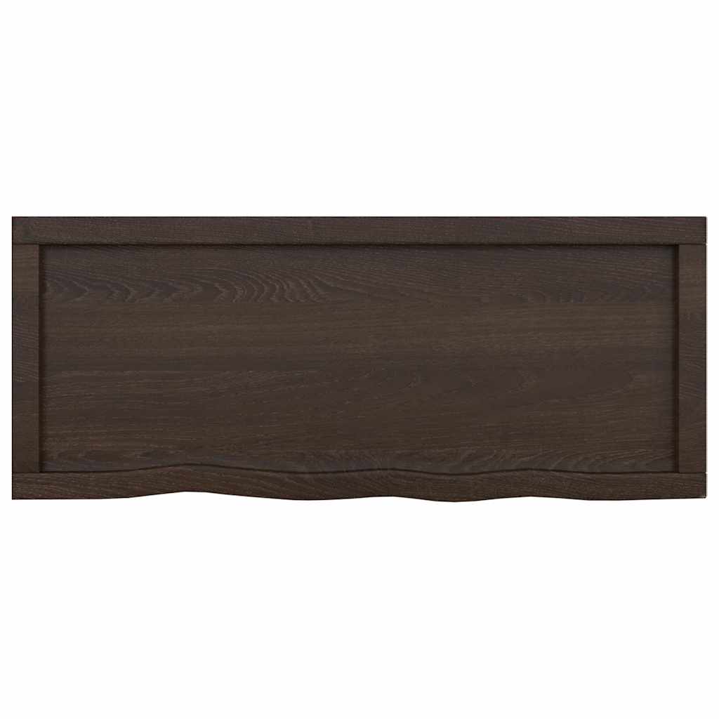 Piano Bagno Marrone Scuro 100x40x(2-6)cm Legno Trattato 3156226