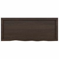 Piano Bagno Marrone Scuro 100x40x(2-6)cm Legno Trattato 3156226