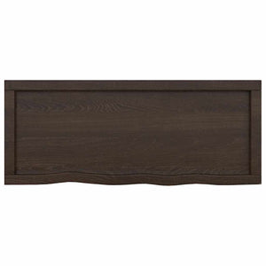 Piano Bagno Marrone Scuro 100x40x(2-6)cm Legno Trattato 3156226