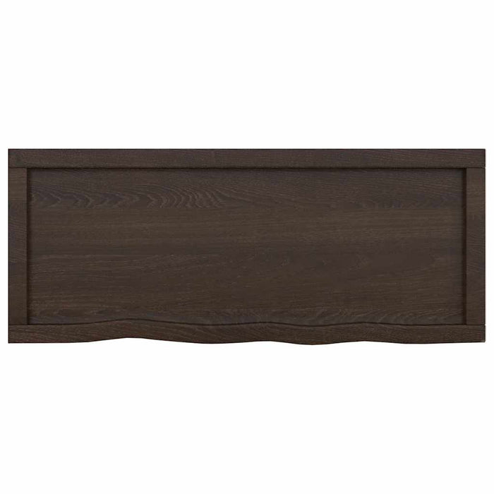 Piano Bagno Marrone Scuro 100x40x(2-6)cm Legno Trattato 3156226