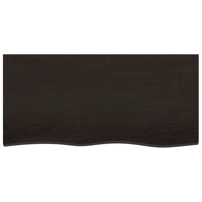 Piano Bagno Marrone Scuro 100x50x(2-6)cm Legno Trattato 3156229