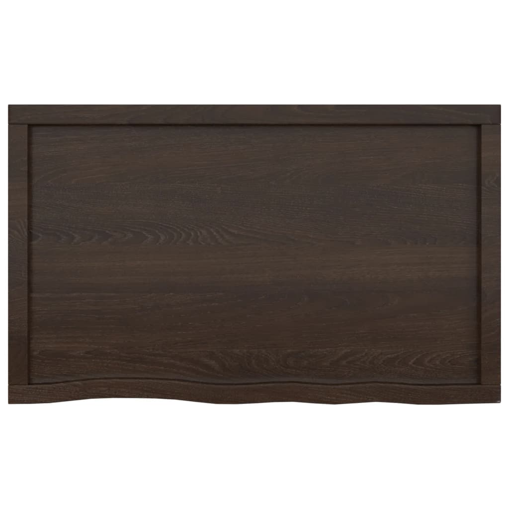 Piano Bagno Marrone Scuro 100x60x(2-6) cm Legno Trattato 3156232