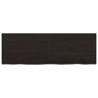 Piano Bagno Marrone Scuro 120x40x(2-4)cm Legno Trattato 3156235