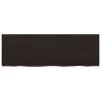 Piano Bagno Marrone Scuro 120x40x(2-6)cm Legno Trattatocod mxl 119835