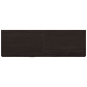 Piano Bagno Marrone Scuro 120x40x(2-6)cm Legno Trattatocod mxl 119835