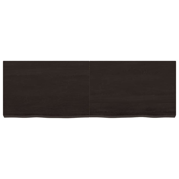 Piano Bagno Marrone Scuro 120x40x(2-6)cm Legno Trattatocod mxl 119835