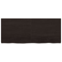 Piano Bagno Marrone Scuro 120x50x(2-4)cm Legno Trattato