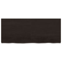 Piano Bagno Marrone Scuro 120x50x(2-6)cm Legno Trattatocod mxl 95892