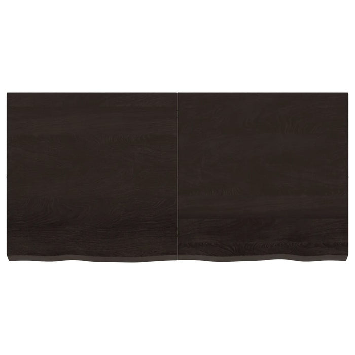 Piano Bagno Marrone Scuro 120x60x(2-6)cm Legno Trattato 3156240