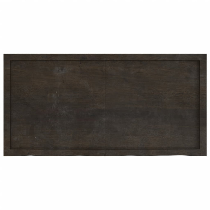 Piano Bagno Marrone Scuro 120x60x(2-6)cm Legno Trattato