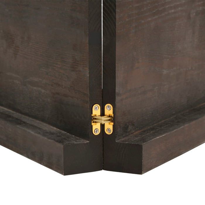 Piano Bagno Marrone Scuro 120x60x(2-6)cm Legno Trattato