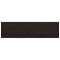 Piano Bagno Marrone Scuro 140x40x(2-4)cm Legno Trattato 3156243