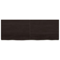 Piano Bagno Marrone Scuro 140x50x(2-6)cm Legno Trattato 3156246