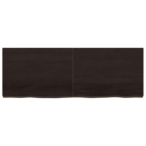 Piano Bagno Marrone Scuro 140x50x(2-6)cm Legno Trattato 3156246