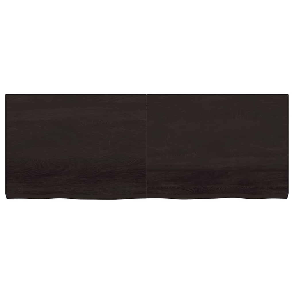 vidaXL Piano Bagno Marrone Scuro 160x60x(2-6)cm Legno Trattato