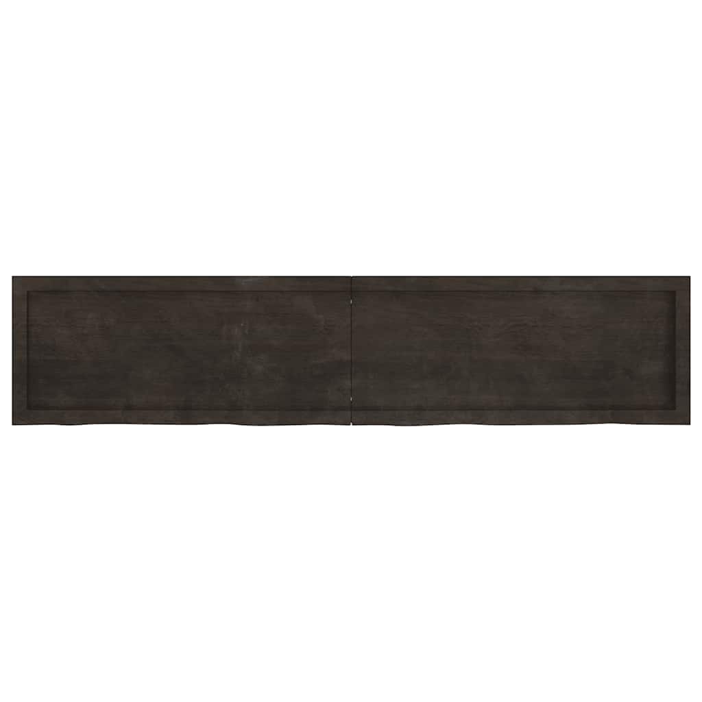 Piano Bagno Marrone Scuro 180x40x(2-6)cm Legno Trattato 3156260