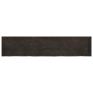Piano Bagno Marrone Scuro 180x40x(2-6)cm Legno Trattato 3156260