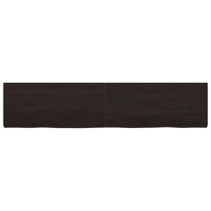 Piano Bagno Marrone Scuro 180x40x(2-6)cm Legno Trattato 3156260