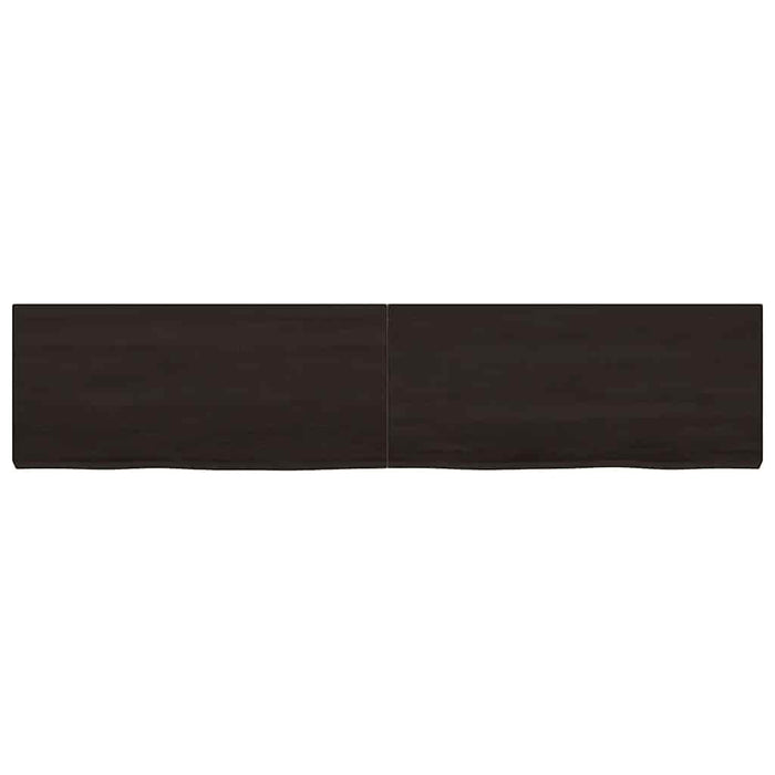Piano Bagno Marrone Scuro 180x40x(2-6)cm Legno Trattato 3156260