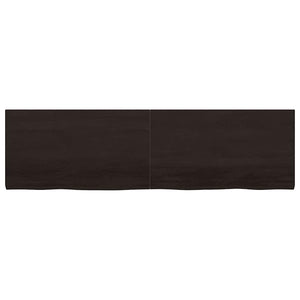 Piano Bagno Marrone Scuro 180x50x(2-4)cm Legno Trattato 3156261
