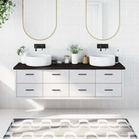 Piano Bagno Marrone Scuro 180x50x(2-4)cm Legno Trattato 3156261