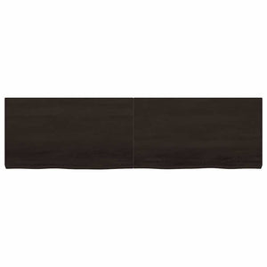Piano Bagno Marrone Scuro 180x50x(2-6)cm Legno Trattato 3156262