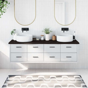 Piano Bagno Marrone Scuro 180x60x(2-4))cm Legno Trattato 3156263