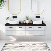 Piano Bagno Marrone Scuro 180x60x(2-6)cm Legno Trattatocod mxl 71884