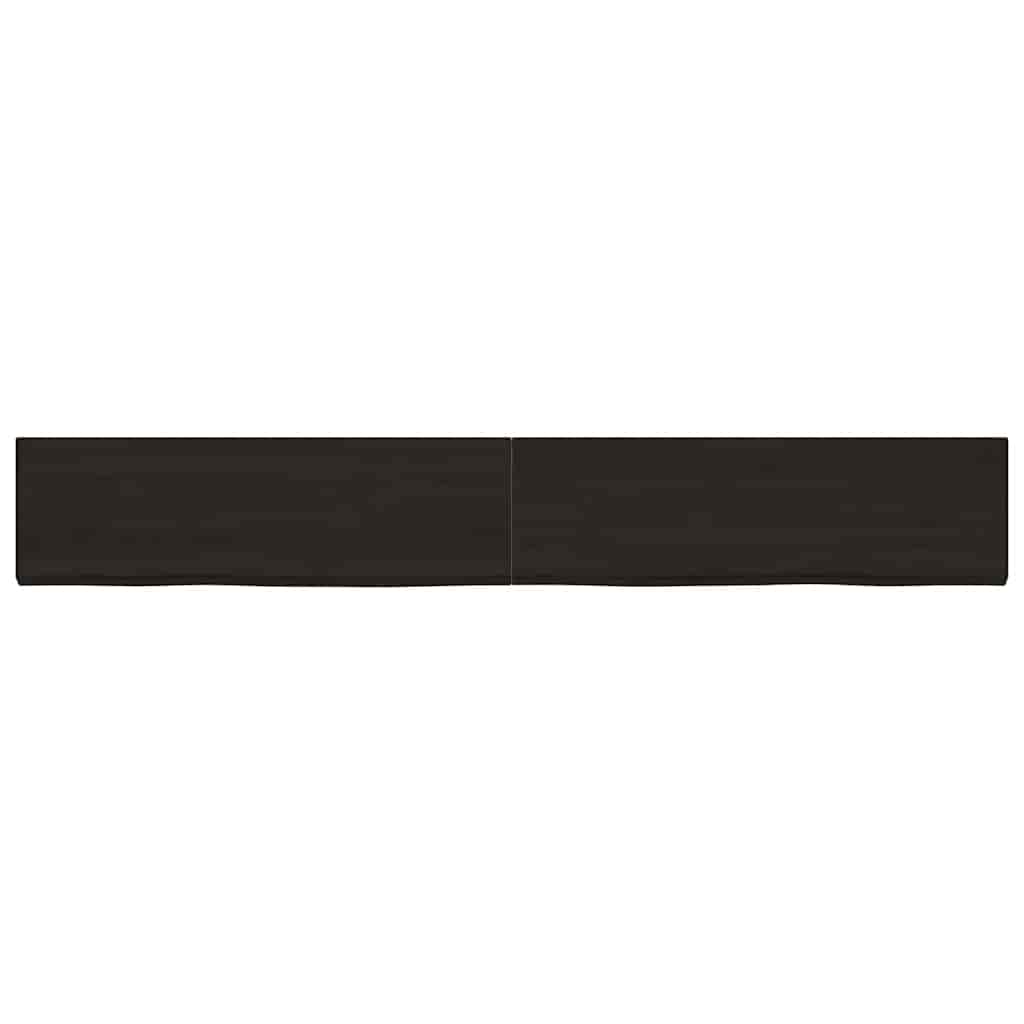 Piano Bagno Marrone Scuro 200x30x(2-4)cm Legno Trattato 3156265