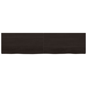 Piano Bagno Marrone Scuro 200x50x(2-4)cm Legno Trattatocod mxl 119838