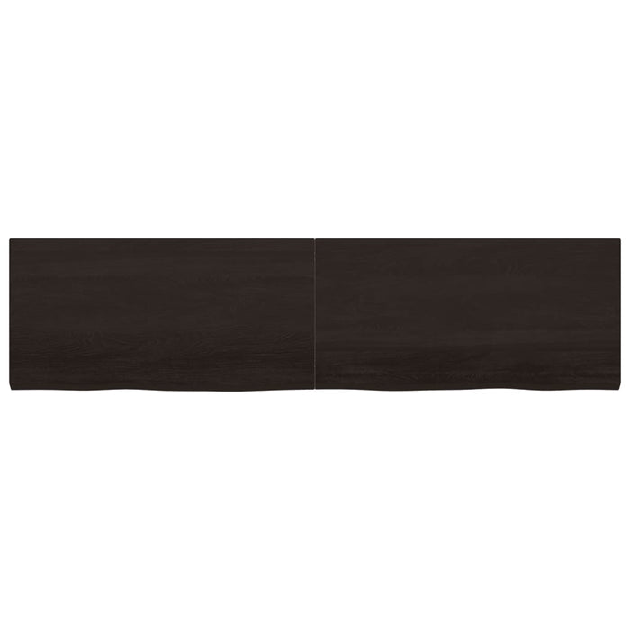 Piano Bagno Marrone Scuro 200x50x(2-4)cm Legno Trattatocod mxl 119838