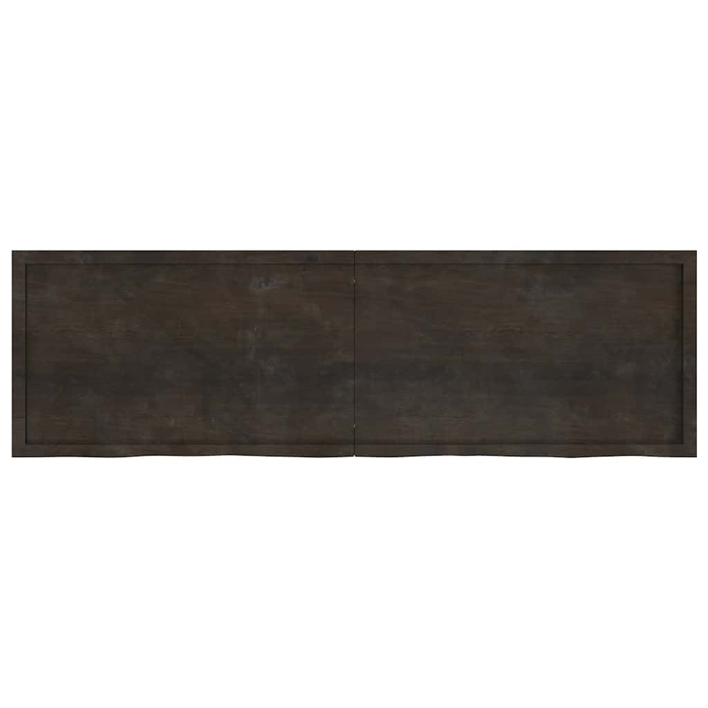 Piano Bagno Marrone Scuro 200x60x(2-6)cm Legno Trattato 3156272
