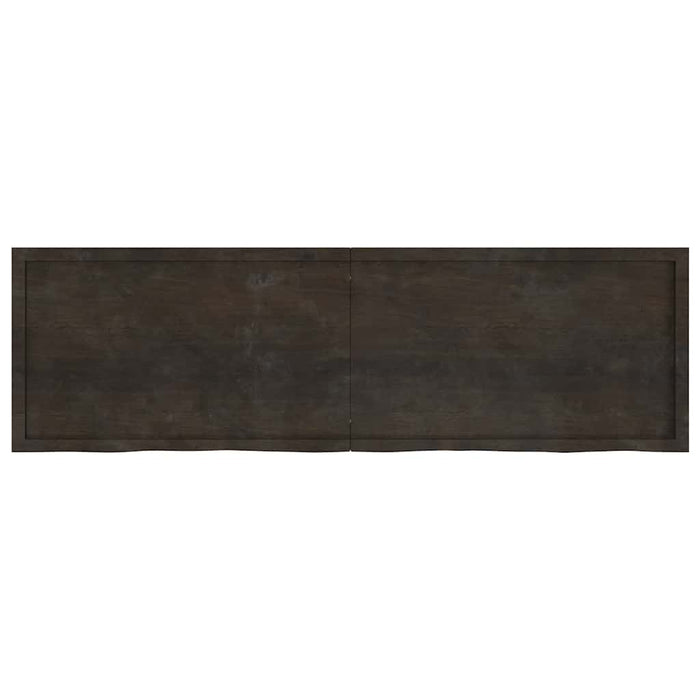Piano Bagno Marrone Scuro 200x60x(2-6)cm Legno Trattato 3156272