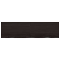 Piano Bagno Marrone Scuro 220x60x(2-4) cm Legno Trattato 3156279