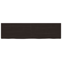 Piano Bagno Marrone Scuro 220x60x(2-6) cm Legno Trattato 3156280