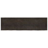 Piano Bagno Marrone Scuro 220x60x(2-6) cm Legno Trattato