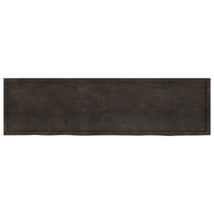 Piano Bagno Marrone Scuro 220x60x(2-6) cm Legno Trattato 3156280