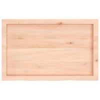 Piano per Tavolo 80x50x(2-6) cm in Rovere Massello Non Trattato 3156295