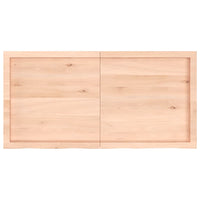 Piano per Tavolo 120x60x(2-6)cm in Rovere Massello Non Trattato 3156313