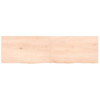 Piano per Tavolo 140x40x(2-4)cm in Rovere Massello Non Trattato 3156314