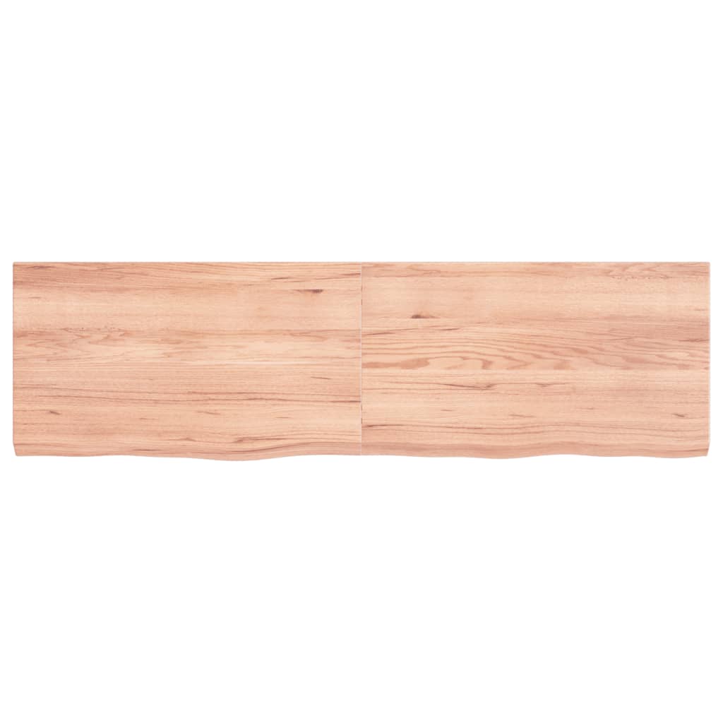 Piano Tavolo Marrone 140x40x(2-4) cm Massello Rovere Trattatocod mxl 72839